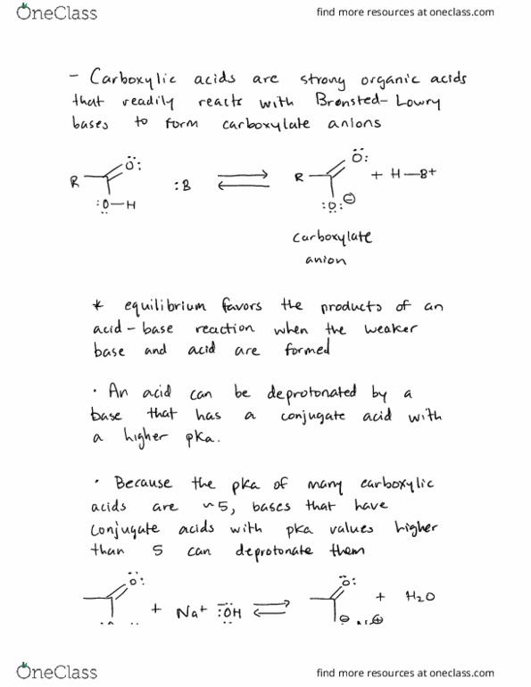 CHEM 342 Chapter 19.9 : Carboxylic Acids thumbnail